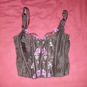 Victoria's Secret Black Top with Purple Lace